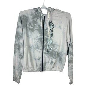 American Fighter Tie-Dye Zip Hoodie 2XL White/Gray
